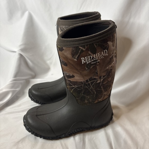 Redhead Youth Kids Boys Size 5 Camo Outdoor Utility Waterproof Rubber Boots - Picture 3 of 9